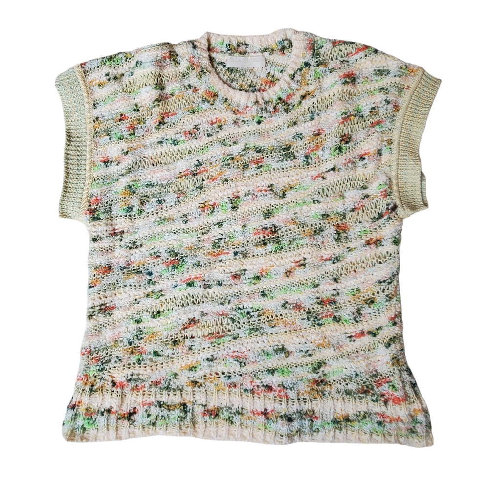 Ulla Johnson Frankie Confetti Knit Cotton Silk Feminine Boho SweaterTop - Picture 2 of 8